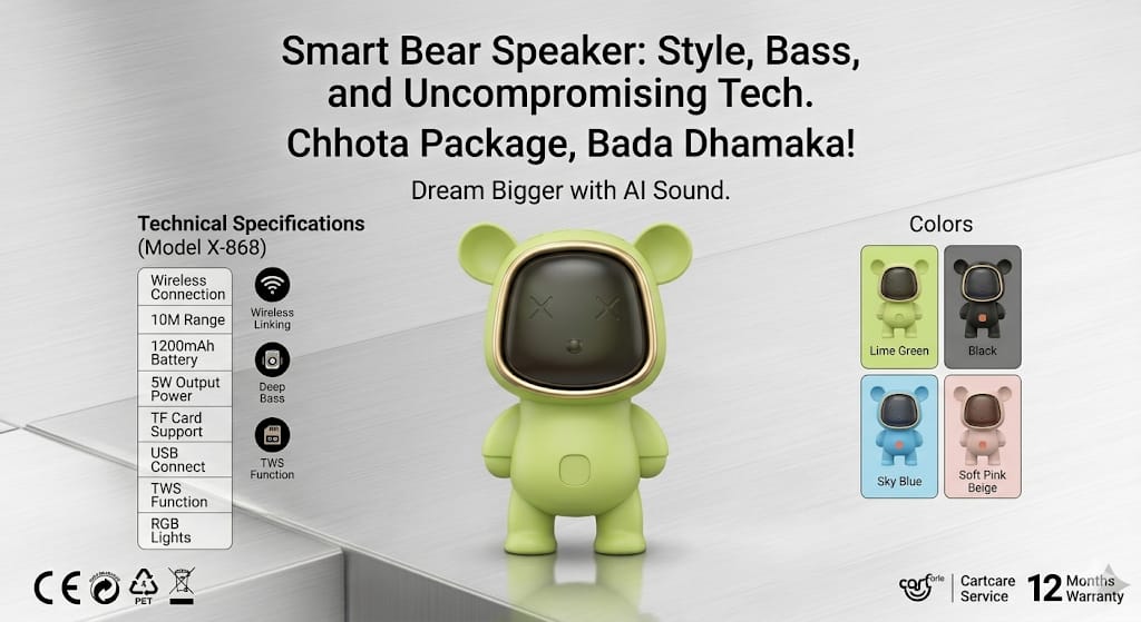 Smart Bear Speaker X-868 Wireless Bluetooth Speaker